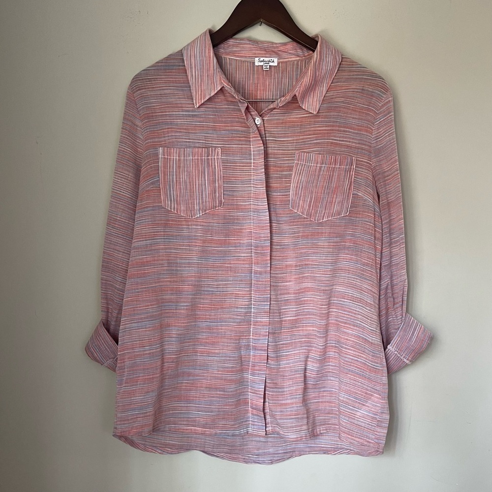 Splendid | Lightweight button down blouse | Large​